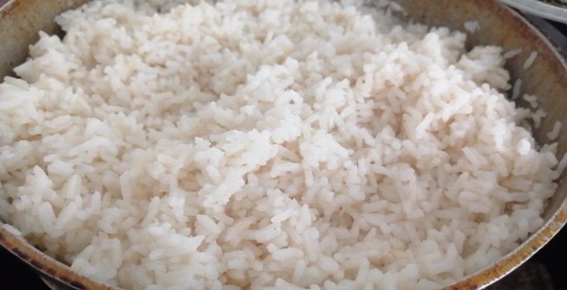 arroz con coco para los frijoles con pigtail